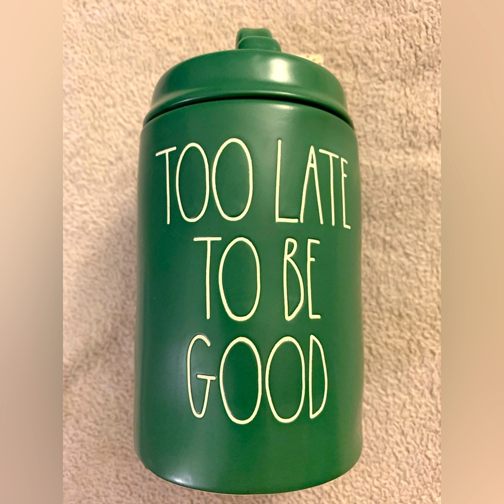 Rae Dunn Believe Green Candle Canister 13.2 oz Christmas Tree Scent